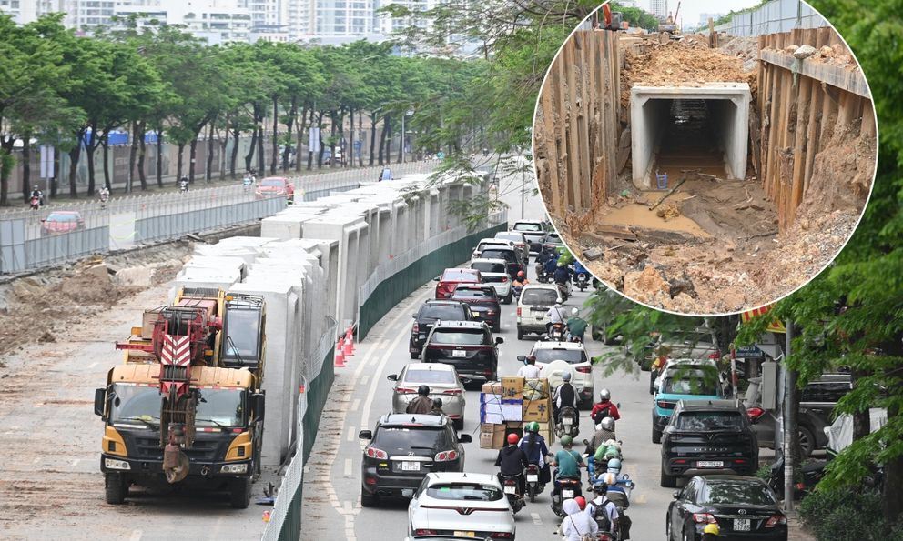 Những “hộp bê tông” khổng lồ trên đường Võ Chí Công: Hé lộ một công trình ngầm quy mô lớn đang dần hình thành