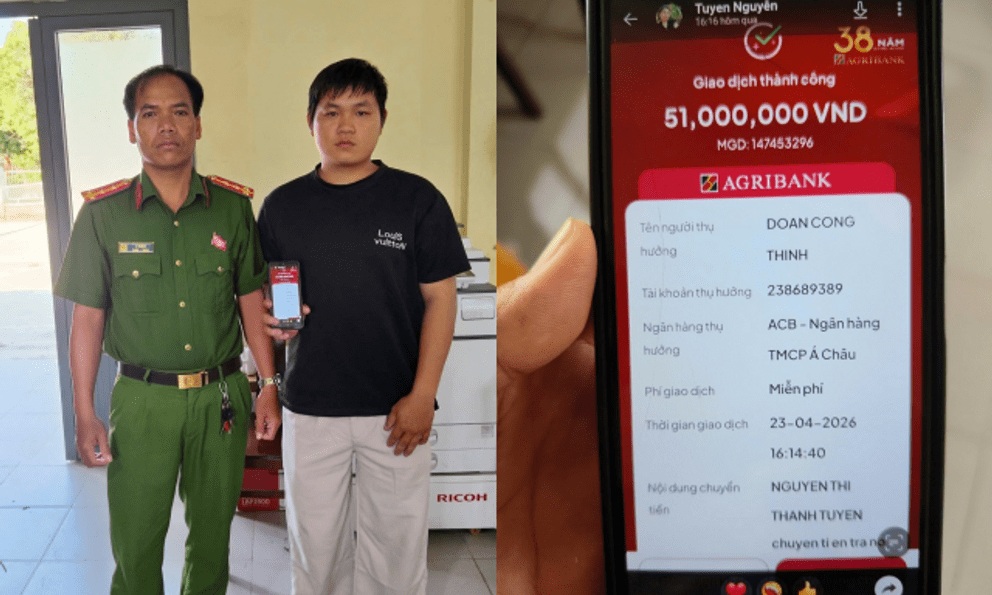 Chuyển khoản thành công 51 triệu đồng rồi xin nhận lại nhưng không được: Công an mời một người đàn ông lên làm việc