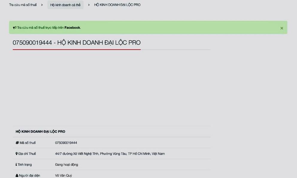 Ai từng đóng tiền, nhập hàng tại Công ty Đại Lộc Pro cần sớm liên hệ Công an