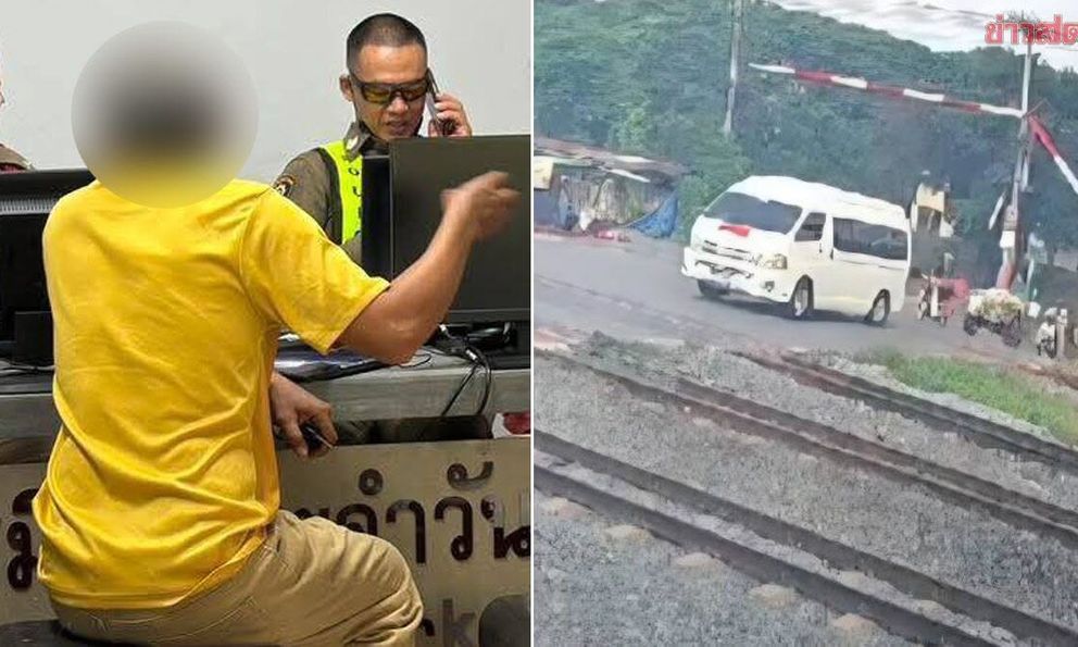 Thót tim nhìn xe đưa đón học sinh vượt rào chắn tàu hỏa: Nhân viên gào thét bất lực