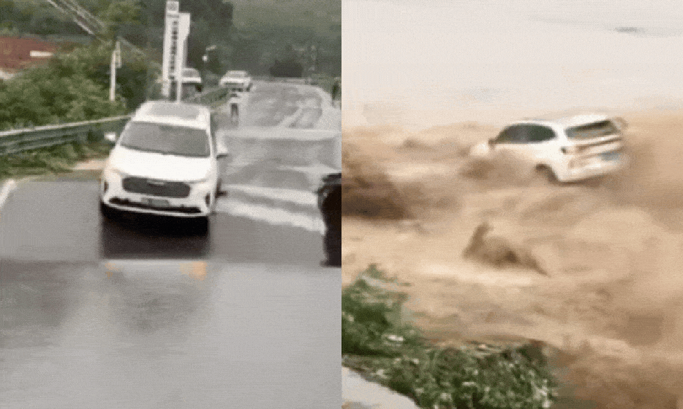 Kinh hoàng khoảnh khắc cầu gãy sập, ô tô bị 