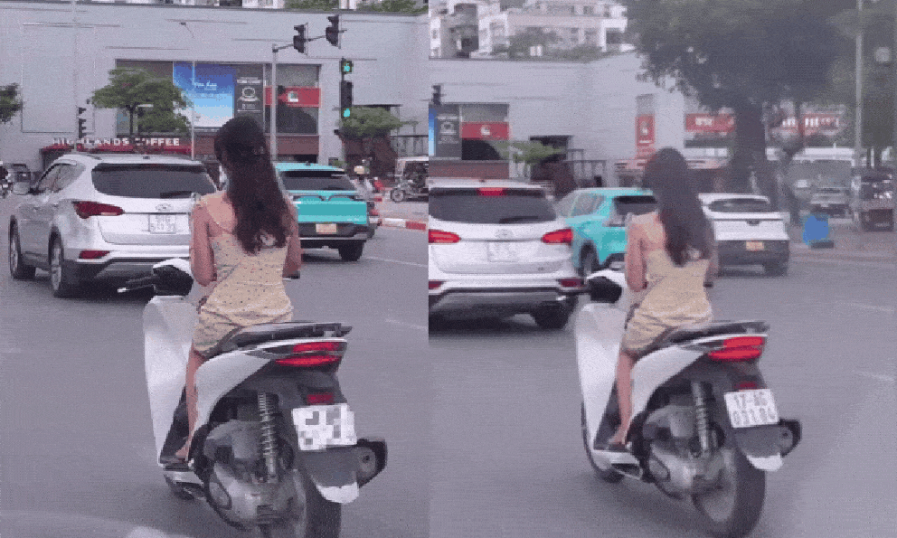 Cô gái SN 2002 vừa lái xe máy vừa cắm mặt vào điện thoại giữa phố Hà Nội: Cái kết sau 