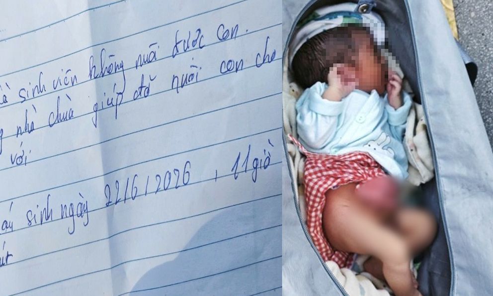 Bé trai 3 ngày tuổi bị bỏ rơi ở chùa, nội dung mảnh giấy người mẹ để lại khiến nhiều người nghẹn lòng