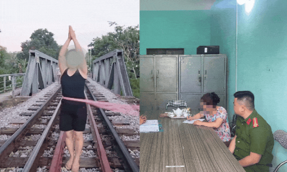 Vô tư tập lắc vòng trên đường ray tàu hỏa, người phụ nữ SN 1979 ở Lạng Sơn bị xử lý