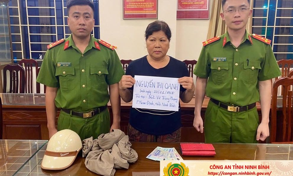 Bắt giữ nữ quái có 5 tiền án Nguyễn Thị Oanh SN 1965