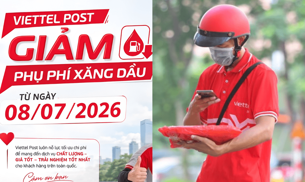 Thông báo điều chỉnh mức phụ phí xăng dầu đến tất cả người dùng dịch vụ Viettel Post, Giao Hàng Tiết Kiệm, Vietnam Post 