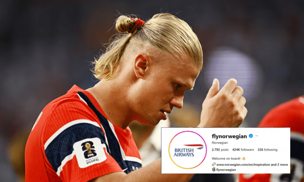 Hãng hàng không Na Uy đổi logo sang British Airways sau khi đội tuyển quốc gia thua Anh tại World Cup