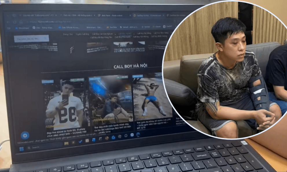 Triệt phá đường dây mại dâm đồng tính nam núp bóng 