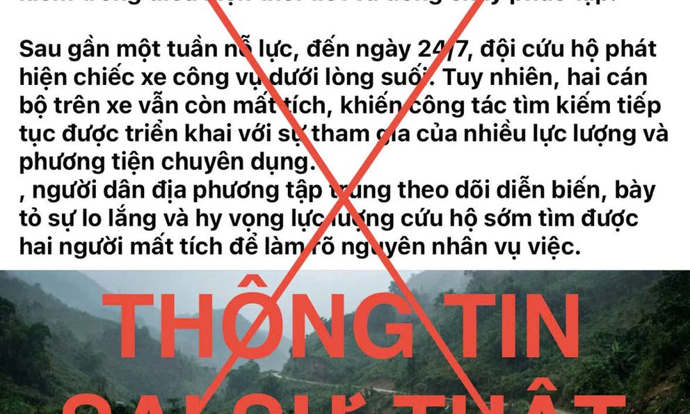 Tin đồn xe CSGT gặp nạn, 2 cán bộ mất tích gây xôn xao mạng xã hội: Công an khẳng định là bịa đặt