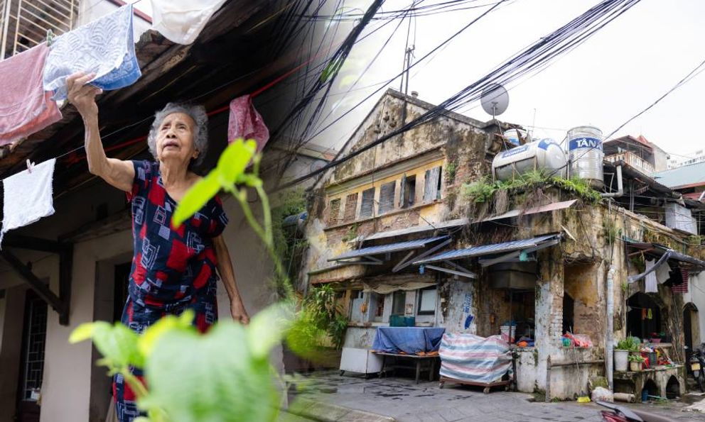 Bên trong khu tập thể gần 50 năm tuổi giữa Hà Nội trước ngày được cải tạo: Nhà dột, vữa trên tường rơi lả tả, 6 hộ dùng chung 2 nhà vệ sinh