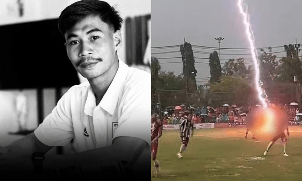 Cầu thủ Thái Lan tử vong sau khi bị sét đánh giữa trận đấu