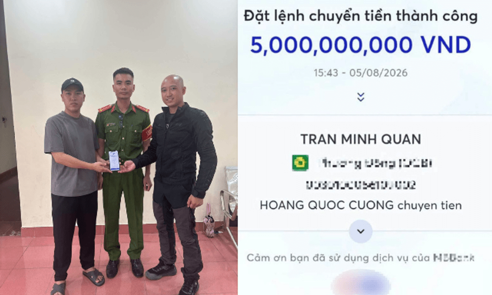 Nam thanh niên SN 2001 nhận 12 lần chuyển khoản tổng 5 tỷ đồng lúc 16h chiều: Công an hỗ trợ hoàn trả cho người gửi