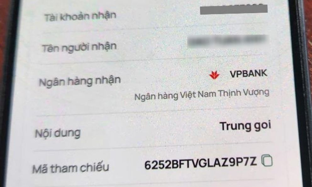 Công an xác minh giao dịch chuyển 25.000.000 đồng với nội dung 