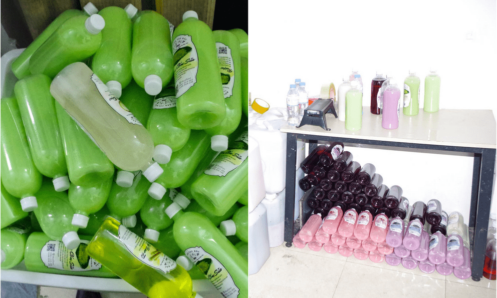 Công an ập vào kiểm tra, thu giữ 67 can và 453 chai dung dịch màu xanh, đỏ: Lời khai bất ngờ của nữ chủ shop Vũ Thị Xuân Trà SN 2001