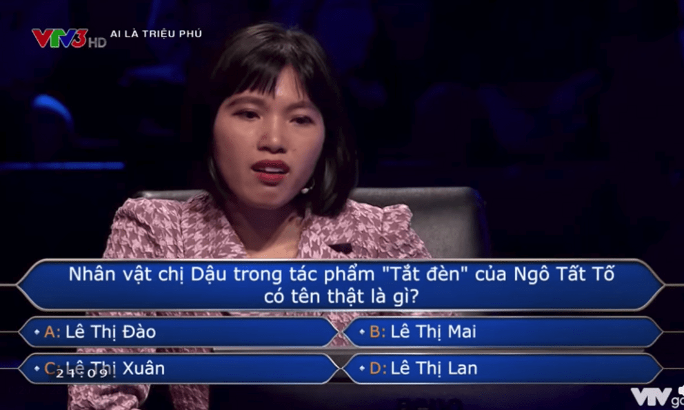 Tên thật của Chị Dậu là gì? Câu hỏi trong Ai Là Triệu Phú khiến người chơi suýt mất tất cả 