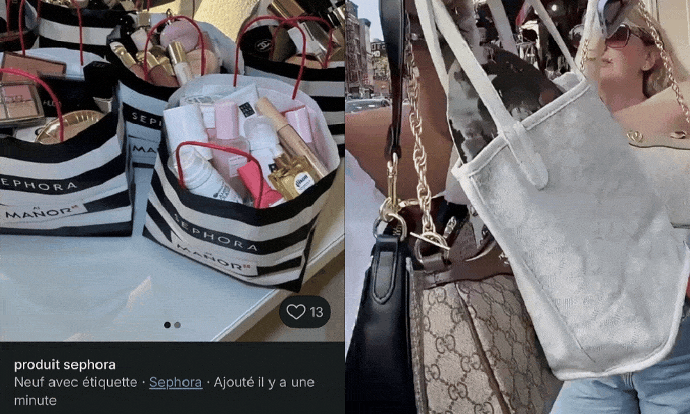 Túi hiệu Louis Vuitton, Hermès... ngập tràn, mỹ phẩm high-end gói theo 
