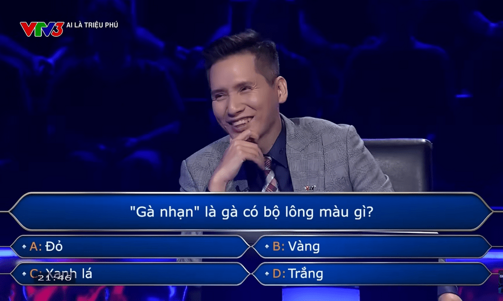 Gà nhạn có lông màu gì? Câu hỏi tại Ai Là Triệu Phú khiến người chơi suýt đánh rơi 14 triệu đồng