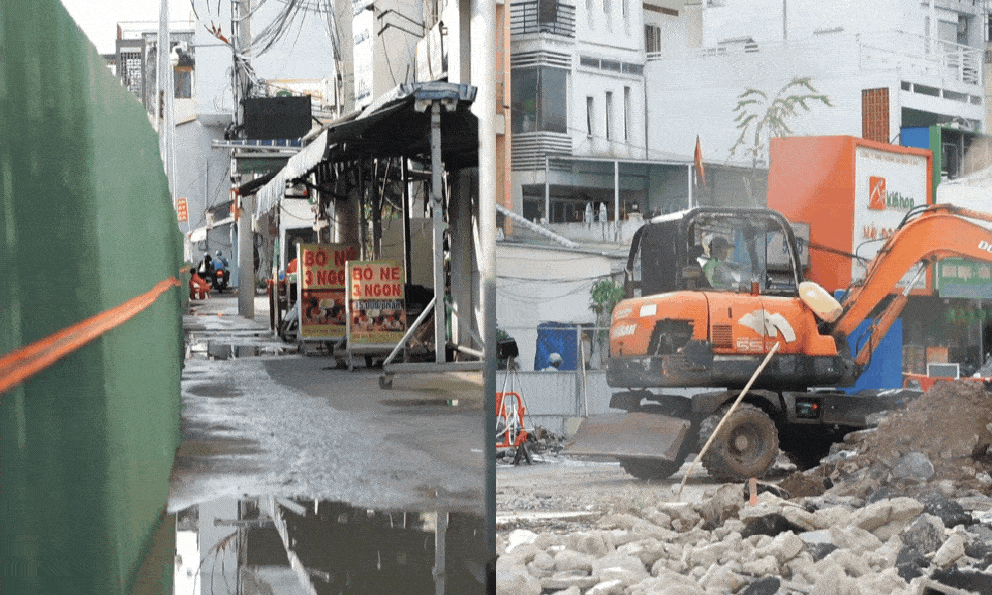 Mặt tiền bị tôn bịt kín, đường lớn hóa ngõ nhỏ: Quán xá TP.HCM xoay xở trong giai đoạn thi công metro số 2
