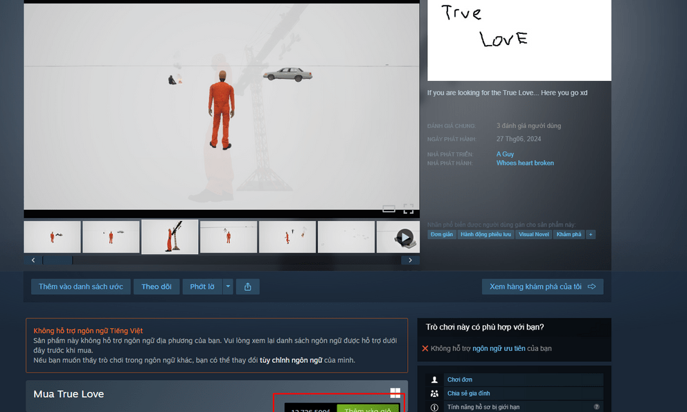 Xuất hiện tựa game lạ lùng trên Steam, giá hơn 12 triệu đồng, nội dung gây sốc toàn tập