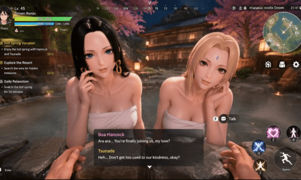 Game thủ tiếp tục dùng AI tạo clip gameplay, kết hợp hai hot girl từ One Piece và Naruto khiến người chơi mê mẩn
