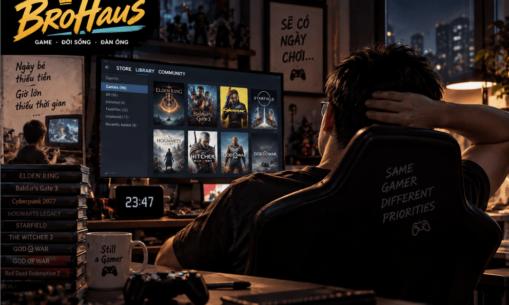 Game thủ 40 tuổi sở hữu gần 100 game nhưng chẳng có thời gian chơi, lời tâm sự khiến vô số đàn ông đồng cảm