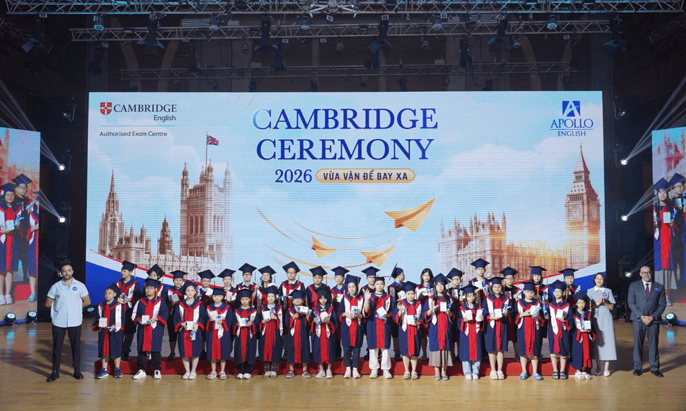 Apollo English ghi dấu 10 năm liên tiếp có 90% học sinh đạt điểm tuyệt đối Cambridge