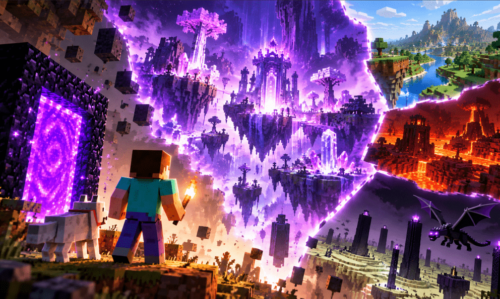 Sau hơn 14 năm, Minecraft bất ngờ bổ sung chiều không gian hoàn toàn mới, cộng đồng game thủ lập tức phát sốt