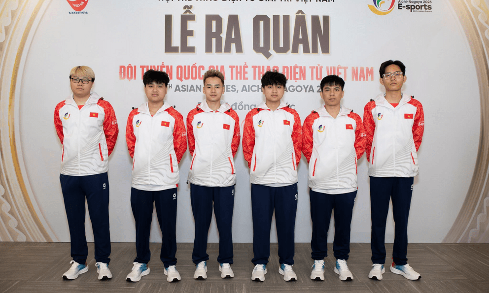 Toàn cảnh Lễ ra quân ASIAD 2026: Dấu ấn “Chớp Cam” trong màu áo Đội tuyển Quốc gia Thể thao điện tử Việt Nam