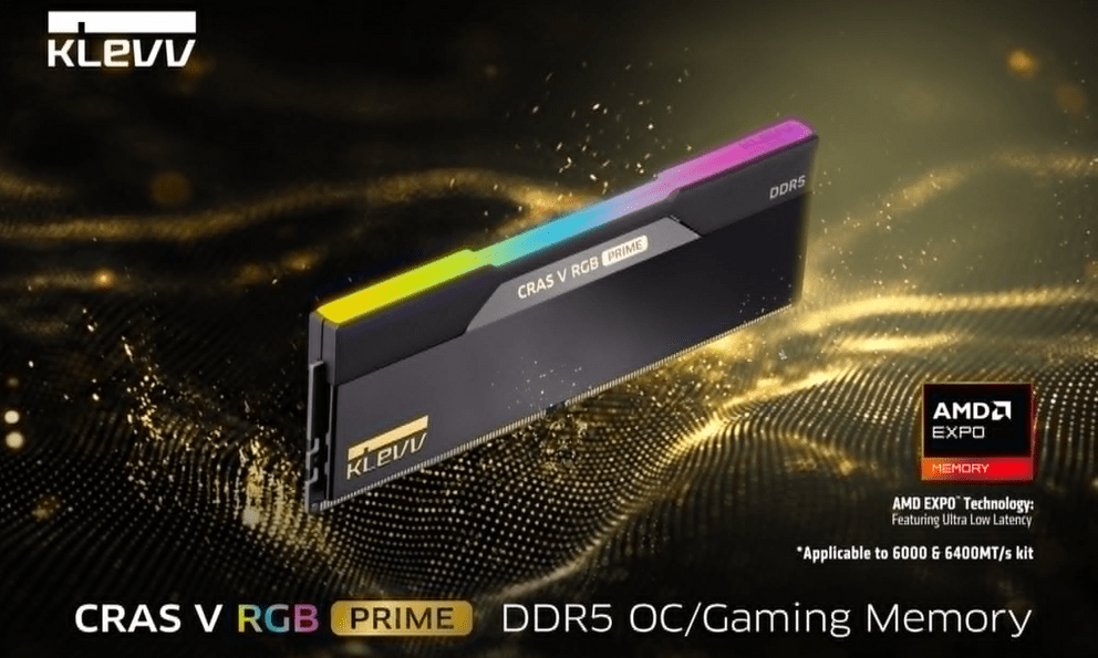 KLEVV ra mắt RAM DDR5 CRAS V RGB PRIME cho game thủ và người ép xung