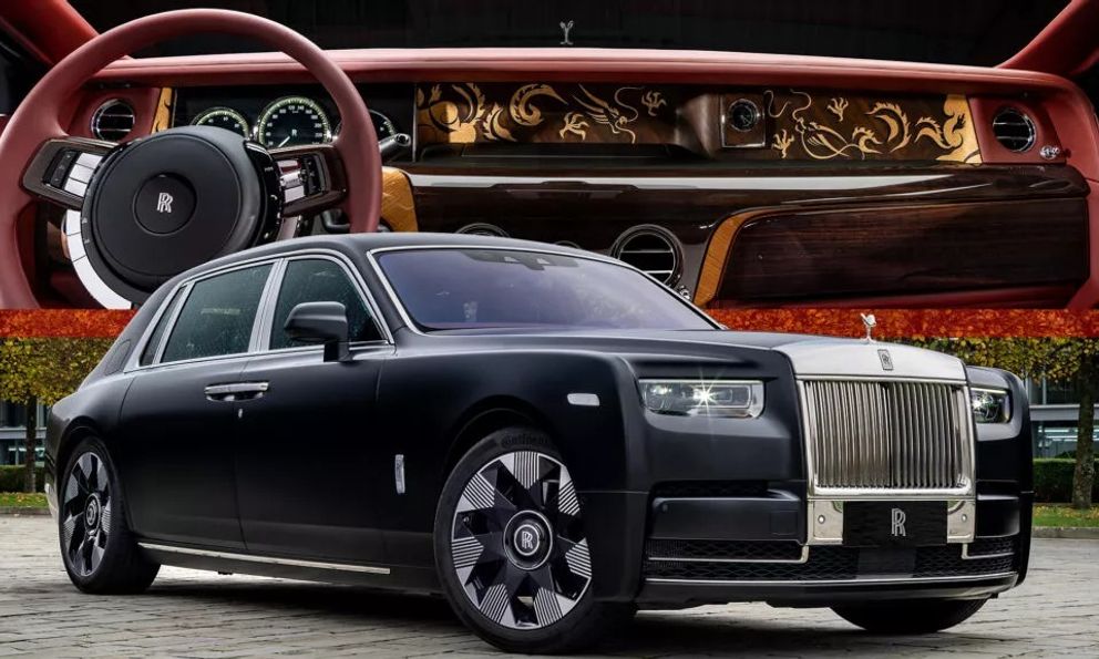 Rolls-Royce Phantom có độc bản cho đại gia tuổi Thìn: Táp lô rồng vàng, trần xe rồng bay phát sáng lần đầu xuất hiện