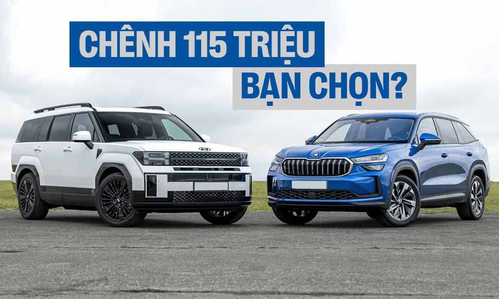 So kèo Skoda Kodiaq Sportline vs Hyundai Santa Fe bản cao nhất: Nhập Séc đắt hơn 115 triệu đồng nhưng thiếu ADAS