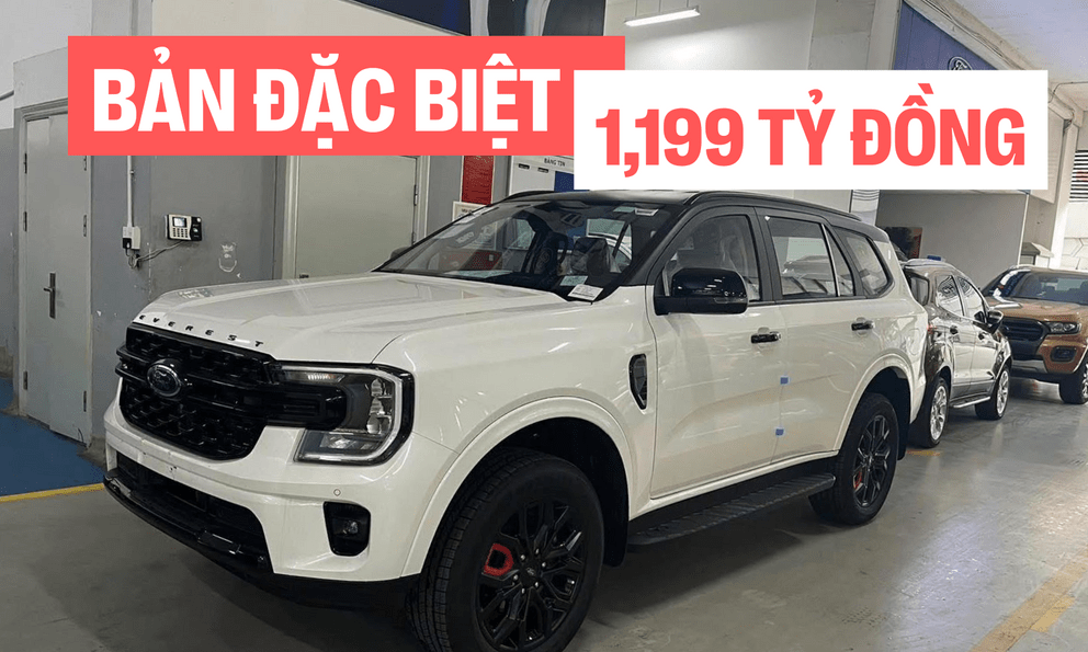 Ảnh thực tế Ford Everest Sport bản đặc biệt gần 1,2 tỷ đồng tại đại lý: Thêm 21 triệu đồng đổi lấy màu sơn kiểu mới, mâm xe giống Ranger Stormtrak