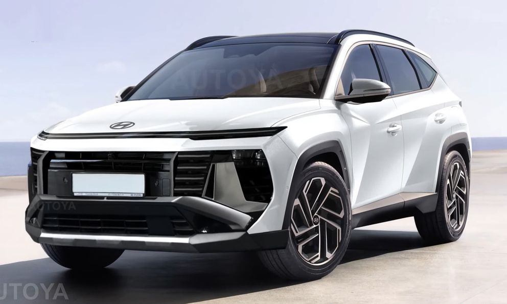 Hyundai Tucson dễ được nâng cấp thế này trước khi lên đời: Đèn trước bố trí kiểu Stargazer, vô lăng kiểu Santa Fe