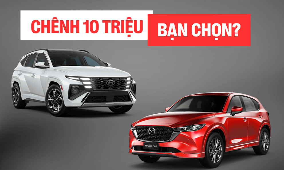 Chênh đúng 10 triệu đồng, chọn Hyundai Tucson hay Mazda CX-5 đều bản 'full option' đắt nhất, bảng này sẽ giúp bạn dễ so sánh và quyết định