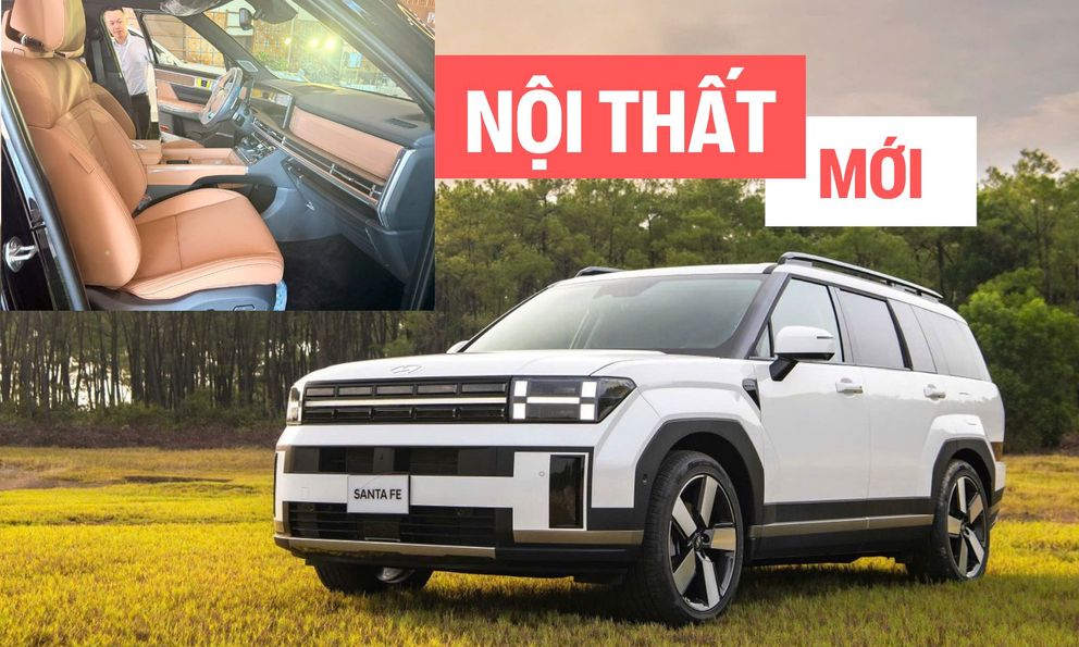 Hyundai Santa Fe làm mới nội thất tại Việt Nam: Không chỉ đổi màu da mà còn nhiều chi tiết khác