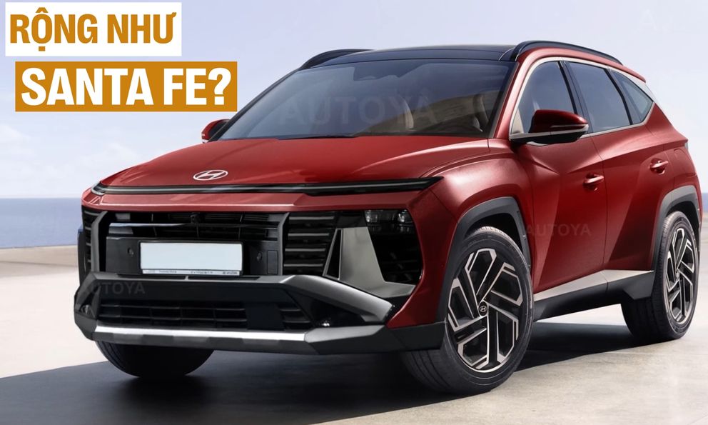 Hyundai Tucson thế hệ mới có bản trục cơ sở dài rộng rãi như Santa Fe, thiết kế hứa hẹn không giống xe nào cùng nhà