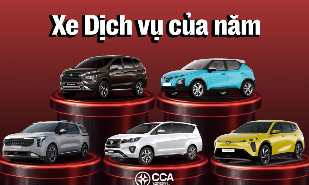 Xe Dịch vụ của năm, chọn xăng dầu hay điện: Carnival, Xpander, Innova, Limo Green và VF 5 đua tranh chặng nước rút