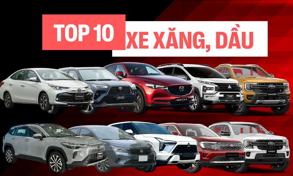10 xe xăng, dầu bán chạy nhất Việt Nam 3 quý đầu 2025: Cuộc đua top 1 gay cấn, xe Hàn và sedan đang thất thế