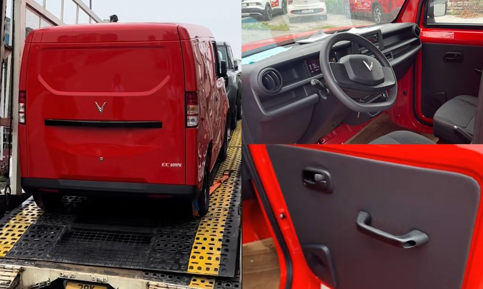 VinFast EC Van lần đầu lộ rõ nội thất: Thiết kế tối giản tương đồng VF 3, nâng/hạ kính bằng điện
