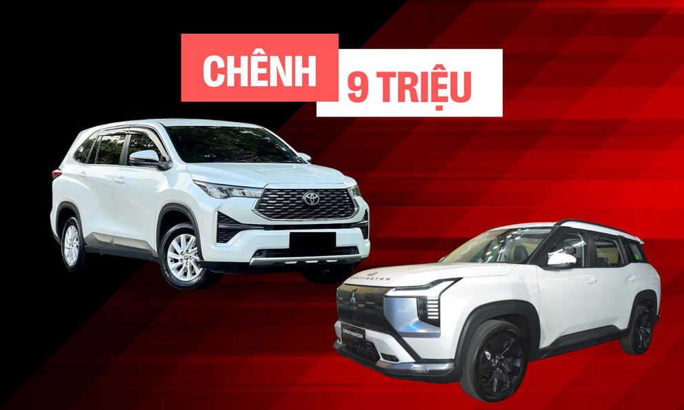 Cùng giá tầm 730 triệu đồng lấy Mitsubishi Destinator hay Toyota Innova Cross đều bản rẻ nhất: 7 chỗ, cùng cỡ, nhưng khác rõ ở tiện nghi và vận hành