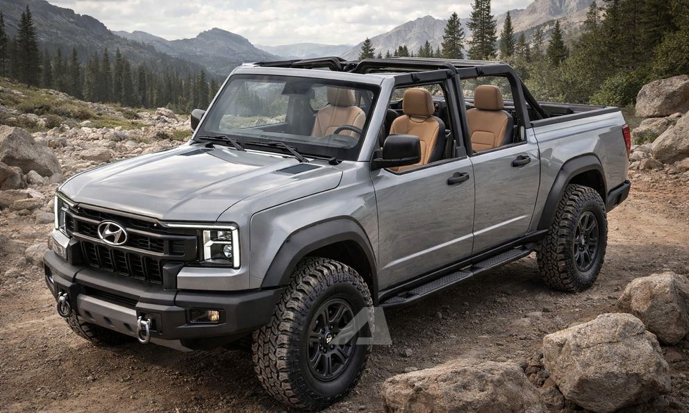 Điều này cho thấy Kia Tasman xuất hiện ở Việt Nam có thể có biến thể độc: Phong cách như Jeep, mui và cửa dễ dàng tháo rời