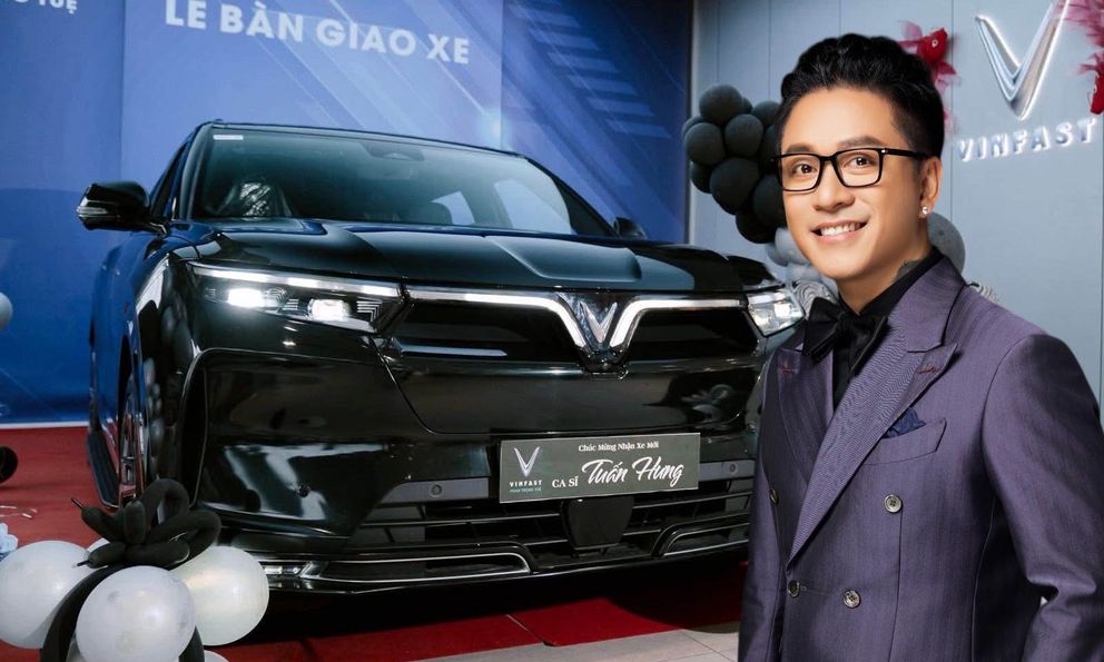 Tuấn Hưng chốt thêm VinFast VF 9 thứ 2 với màu tương phản chiếc đầu được vợ tặng