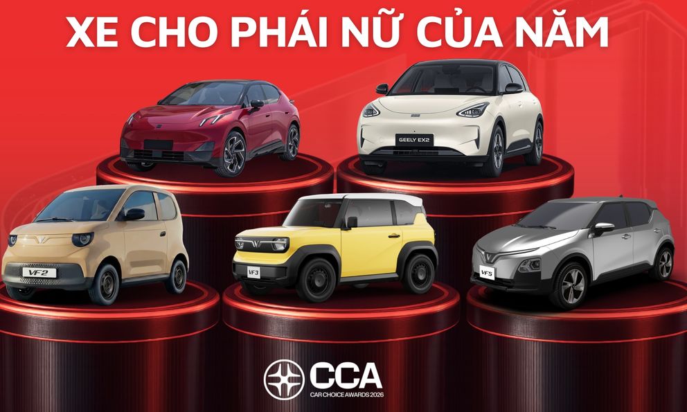 Xe cho phái nữ của năm tại CCA 2026: Top 5 vắng bóng xe xăng, từ xe mini 188 triệu đến SUV gần 900 triệu