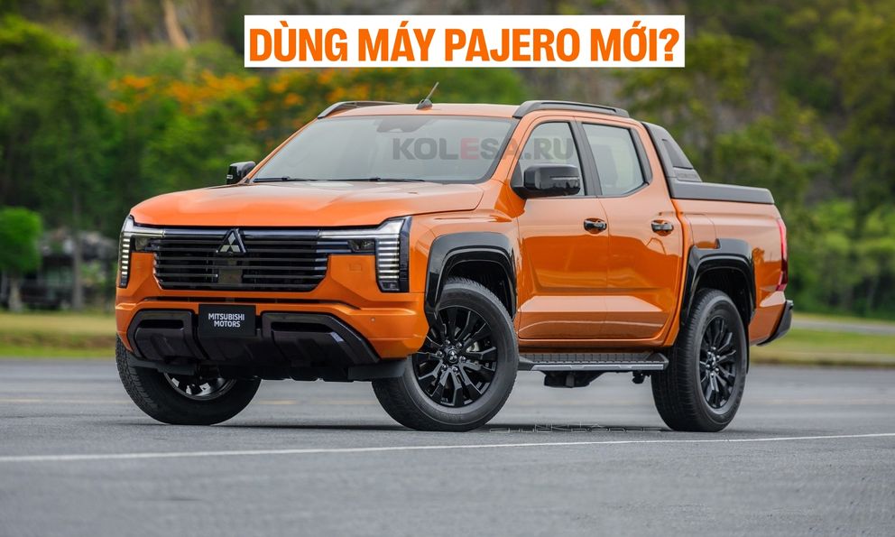 Mitsubishi Triton nâng cấp sẽ dùng động cơ Pajero mới: Tăng lực kéo, 'ăn' ít dầu hơn, có thể thêm hybrid