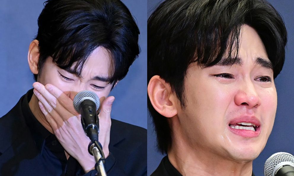 Loạt khoảnh khắc Kim Soo Hyun khóc nấc suốt 30 phút tại họp báo