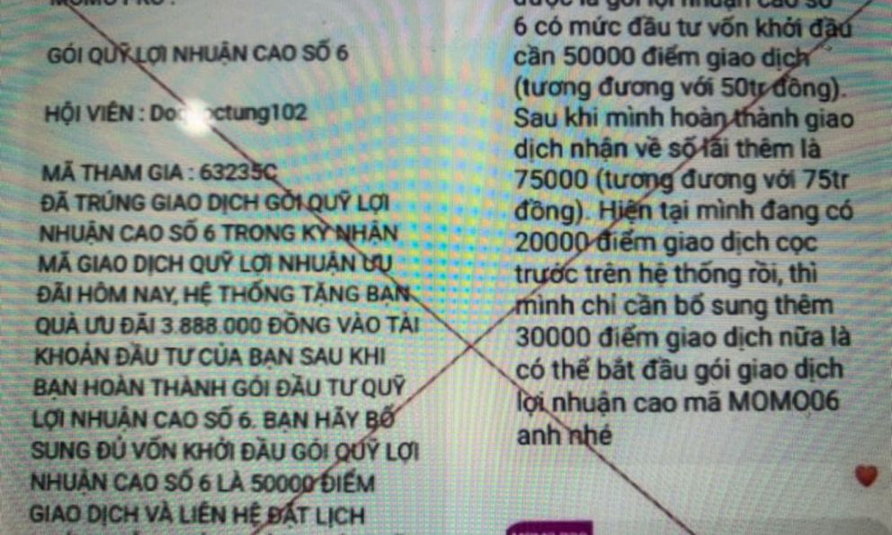 MoMo lên tiếng cảnh báo thủ đoạn lừa đảo mới: App giả mạo “MoMo Pro” dụ đầu tư, chiếm đoạt hàng trăm triệu đồng