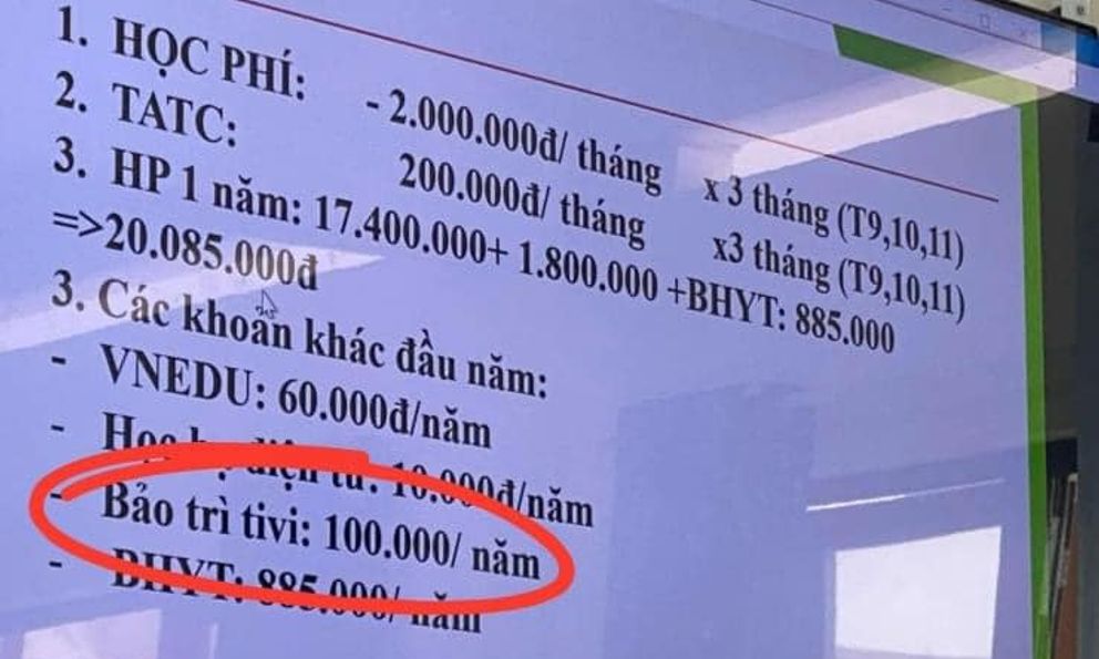 Trường học ở Đồng Nai thu tiền bảo trì tivi 100 nghìn đồng/học sinh: Hiệu trưởng nói trường mới đổi tivi