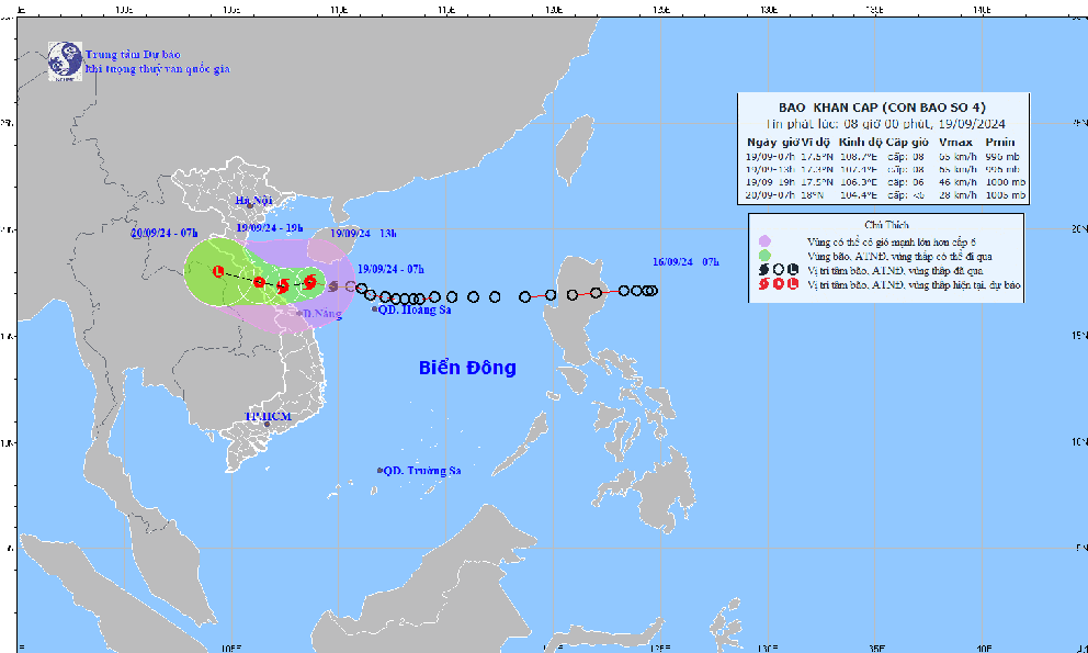 Tin mới nhất về thời điểm bão số 4 đổ bộ vào đất liền, chuyên gia cảnh báo những điểm rất nguy hiểm