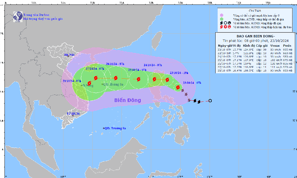 Tin mới nhất về cơn bão Trà Mi đang hướng thẳng vào nước ta, gây mưa rất to