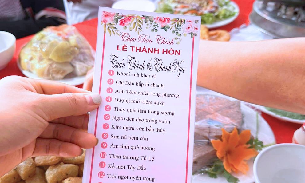 Thực đơn tiệc cưới ở Yên Bái đãi món 